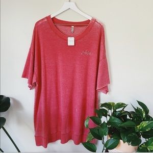 Free People Good Vibes oversized sleep shirt